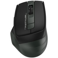 Мышь A4tech Fstyler FB35-Mindnight/Green, оптическая 2000DPI, беспроводная BT+2,4G
