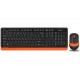 Клавиатура+мышь A4tech Fstyler FG1010-ORANGE, 105 клав., FN12 Multim., 2000 DPI, беспроводная 2,4G