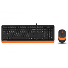 Клавиатура+мышь A4tech Fstyler F1010-ORANGE, 105 клавиш, 150см, FN 12 Multimedia, 1600 DPI, USB