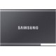Внешний SSD диск 2000Gb Samsung T7  USB 3.2 Gen.2 (10 Гбит/c)  AES 256, Серый, MU-PC2T0T/WW