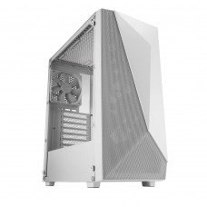 Компьютерный корпус FSP CMT195W, Без БП, 1xUSB3.0/2xUSB2.0, 4xFAN120mm, Acrylic, White, ATX