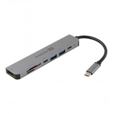 Концентратор USB ExeGate DUB-21C/PD/CR/H, EX293983RUS, Серый