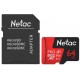 Карта памяти MicroSD, Netac P500 Extreme Pro 64GB 100MB/s Class 10, + SD Adapter