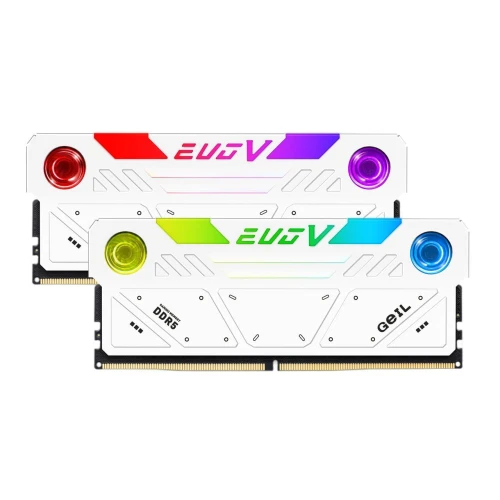 Оперативная память 32GB Kit (2x16GB) GEIL EVO V RGB 8000Mhz DDR5 PC5-64000 GESW532GB8000C38ADC White