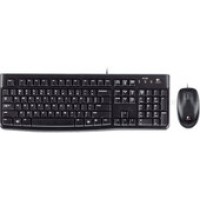 Клавиатура и мышь, USB, Logitech MK120, Черный