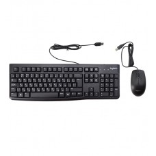 Клавиатура и мышь, USB, Logitech MK120, Черный