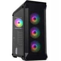 Компьютерный корпус ATX midi tower APEX Tank3 (закаленное стекло), black, Case 4*120mm ARGB fans + ARGB fan hub + remote control (без БП), TG