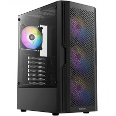 Компьютерный корпус ATX midi tower Antec, AX20, (AX20AV65), черный, Case AX20AV65,1*120 ARGB+3*120 ARGB fan, (Atom 650W), black