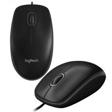 Мышь Logitech B100 Black (черная, оптическая 800dpi, USB, 1.8м) (арт. 910-003357, M/N: M-U0026) (910-003357)