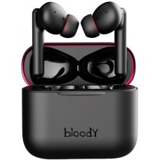 Наушники TWS Bloody M90-Black+Red <BTv5.1, 500+40mAh, MOCI, 102dB, ANC, беспроводная зарядка>