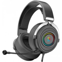 Наушники+микрофон игровые Bloody G535-Black+Silver <USB>