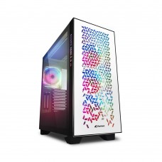 Компьютерный корпус Sharkoon ELITE SHARK CA300H Wh <EATX, 4x3.5, 7x2.5, 2xUSB 3.0, 1xTypeC, Audio, 505*235*520mm>