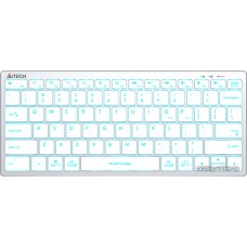Клавиатура A4tech Fstyler FX61-White-LED <USB, SLIM, серый корпус, белая подсветка>
