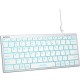 Клавиатура A4tech Fstyler FX61-Ice Blue-LED <USB, SLIM, белый корпус, синяя подсветка>