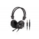 Наушники+микрофон A4tech HS-28i BLACK <1xJack3.5, 20Hz-20kHz, 32 Om, 102dB, 1.8m>