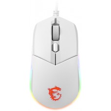 Мышь MSI Clutch GM11 Полноцветная RGB подсветка с 7 световыми эффектами. 5-уровневый сенсор White
