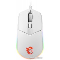 Мышь MSI Clutch GM11 Полноцветная RGB подсветка с 7 световыми эффектами. 5-уровневый сенсор White