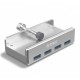 USB Хаб ORICO MH4PU-SV-BP <USB3.0 Type-A, 4xUSB, 100cm, 89*46*23mm>