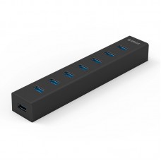 USB Хаб ORICO H7013-U3-V1-BK-BP <USB3.0x7, Cable 1m, 5V2A, BLACK, 187*32*23mm>