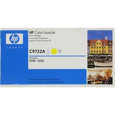 Картридж лазерный HP C9732A, Жёлтый, на 12000 страниц (5% заполнение) для HP Color LaserJet 5500, интелектуальный