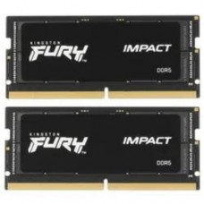 Оперативная память для ноутбука Kingston Fury Impact SO DIMM DDR5, 64GB (32GB x2) DDR5 5600MT/s Non ECC SODIMM, CL40, KF556S40IBK2-64
