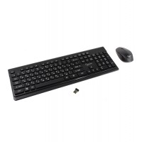 Клавиатура и мышь, USB, Gembird KBS-7200, Черный, KeyBoard + mouse, wireless, black