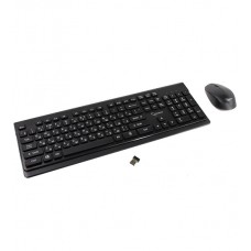 Клавиатура и мышь, USB, Gembird KBS-7200, Черный, KeyBoard + mouse, wireless, black