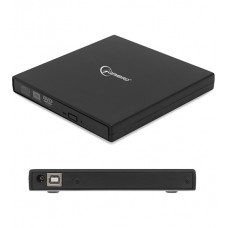 Внешний оптический привод Gembird DVD-USB-02, Черный, Ext DVD&plusmn;R/RW/-RAM,&plusmn;R9, CD-R/RW, USB2.0, black, box