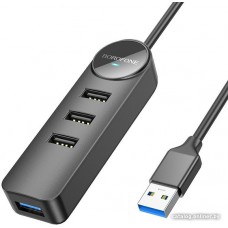 Расширитель USB, Borofone DH5, USB to USB 2.0 + USB 3.0, 4 порта
