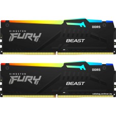Набор оперативной памяти DDR5 16Gb (8GBx2) Kingston Fury Beast RGB (KF560C40BBAK2-16)