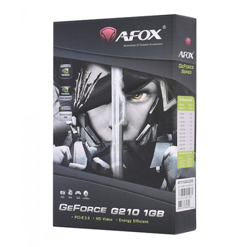 Видеокарта Afox GT210 [AF210-1024D3L5], 1 GB, SVGA PCI Express, GT 210 DVI/HDMI/VGA, DDR3/64bit, +LP, [AF210-1024D3L5]