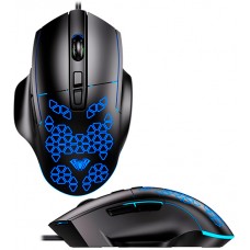 Мышь Aula Wind F812, Mouse Gaming, Optical 7200 dpi, USB, rainbow backlight, black