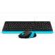 Клавиатура+мышь A4tech Fstyler F1010-BLUE Fstyler USB
