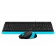 Клавиатура+мышь A4tech Fstyler F1010-BLUE Fstyler USB