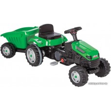 PILSAN Педальная машина Tractor с прицепом Green/Зеленый (3-8лет),143*51*51 см (07316-Green)