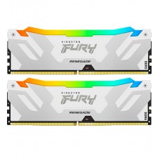 Комплект модулей памяти Kingston Fury Renegade RGB, KF560C32RWAK2-32, DDR5, 32 GB, white, DIMM kit  (2x16), CL32