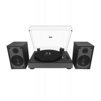 Виниловый проигрыватель Music Public Kingdom TT55ATS, 33/45 rpm, RCA/BT out, 2 speakers, Black