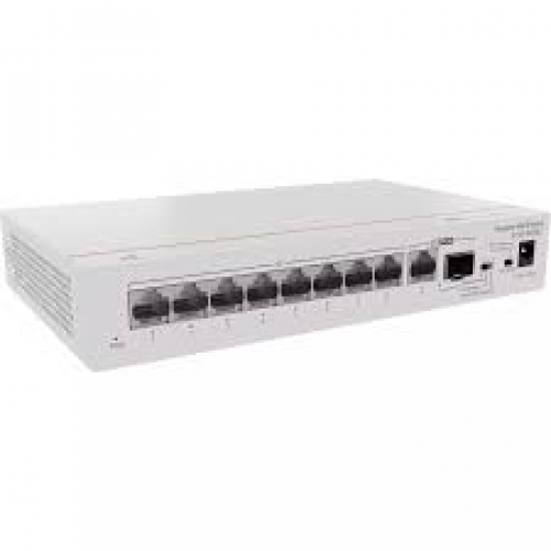 Коммутатор Huawei S110-8P2ST (8*10/100/1000BASE-T, 124W PoE+, 1*GE SFP, 1*10/100/1000BASE-T port, power adapter 56V DC)