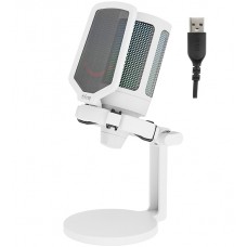 Микрофон Fifine A6 Neo, Белый, Microphone Ampligame, USB, RGB, white