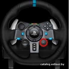 Контроллер для игровых симуляторов Logitech G29 Driving Force (руль и педали для PlayStation4, PlayStation3 и ПК) (M/N: W-U0002 / W-U0003) (941-000112)