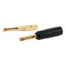 Разъем Банан винтовой Atlas Achromatic Gold Z Plug Screw, 4мм, черный