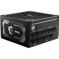 Блок питания MSI MAG A1000GL PCIE5, 1000W, Active PFC, 80+ GOLD, Full Modular, MAG A1000GL PCIE5