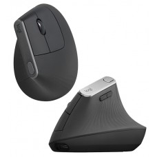 Мышь беспроводная Logitech MX Vertical (400-4000 dpi, Bluetooth, 2.4 GHz/USB-ресивер (Logitech Unifying®), 4 настраиваемые кнопки, перезаряжаемая литий-полимерная батарея (240 мА·ч)) (910-005448)