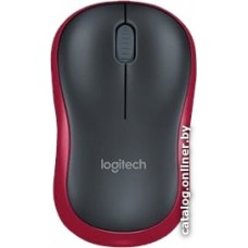 Мышь беспроводная Logitech M185 Red (красная, оптическая, 1000dpi, 2.4 GHz/USB-ресивер) (910-002240)