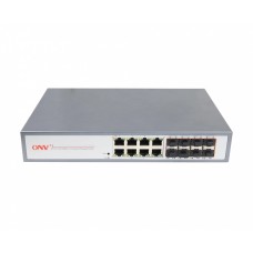 Коммутатор оптоволоконный управляемый 16-портов ONV33168FM <1U Rack 8-портов GbE SFP/ 8 портов GbE RJ45, STP 802.1, RSTP 802.1w, G.8032 ERPS less 50ms ring protection, Aggregation LACP IEEE 802.3ad;n,  Support up to 4K VLANs, 802.1Q tag-based, IGMP v1/