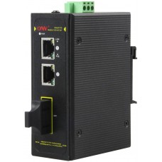 Коммутатор PoE индустриальный 2-портовый ONV IPS31032PS-S <2 порта 10/100Mbps PoE 802.3af/at (max 30W на порт), 1 порт Optical 10/100M, SC Singlemode (25km) Single Fiber, 1310/1550nm (Модуль в комплекте), бюджет мощности PoE 60W (адаптер питания в комл