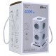 Сетевой фильтр + зарядка Ritmix RM-292C, 2m, Белый, 9 (2x5) розеток, 2 USB-A + USB Type-C, white