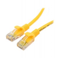 Патч-корд Cablexpert PP10-0.25M/Y, желтый, Cable Patch cord UTP 5e-Cat 0.25 m