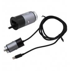 Зарядка USB автомобильная Ritmix RM-5240AP Gunshell, Car charger, car recharger for devices, 12-24V -> 5V/3.1A + Apple8pin