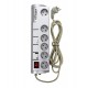 Сетевой фильтр Energenie, SISN-SILVER-10, 3м, 6 розеток, 10А
